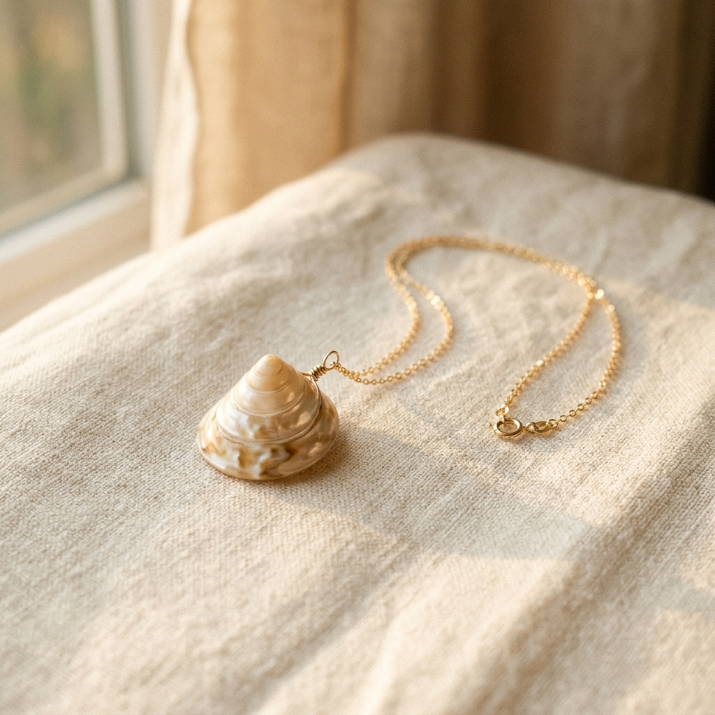 ShellVally handmade shell pendant necklace - artisan jewelry by Zorizen